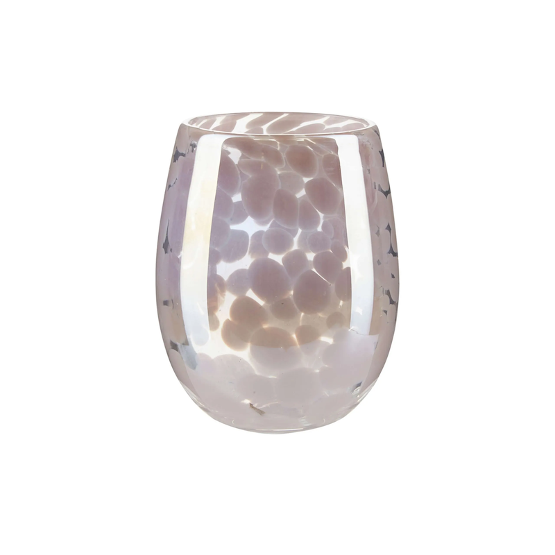 Bahne Water Glass Dots Soft Rose