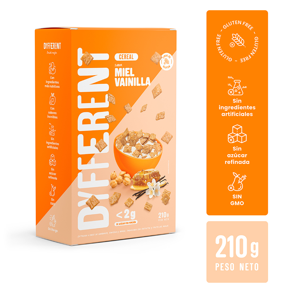 Dyfferent Cereal Miel Vainilla 210 gr