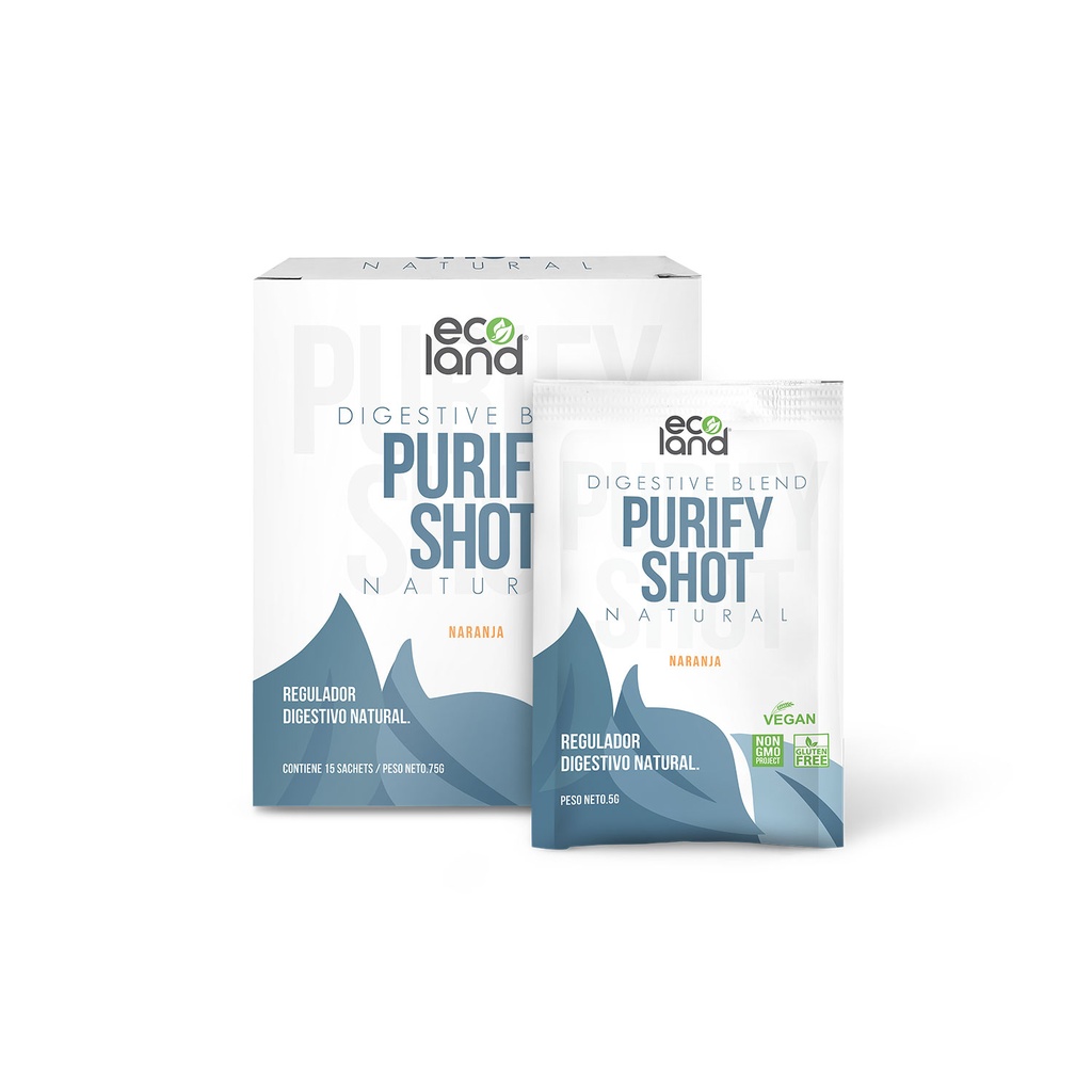 Ecoland Purify Shot Naranja Caja 15 Sachets