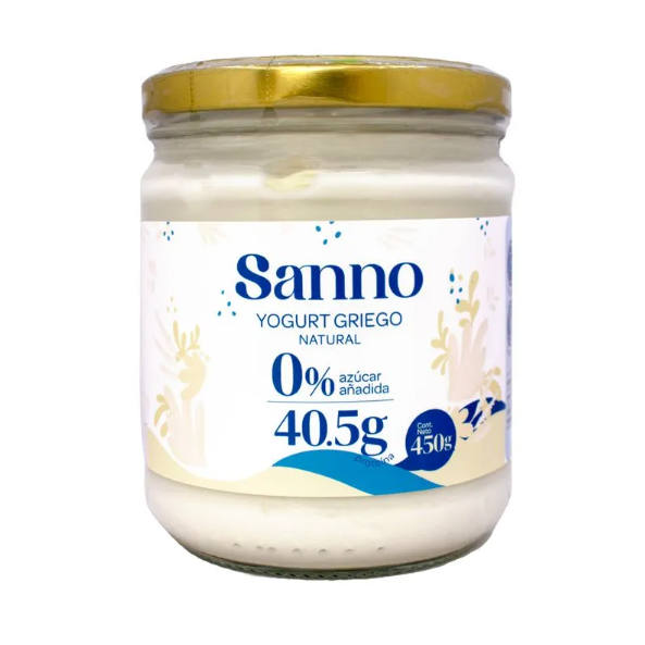 Sanno Yogurt Griego Natural 450 gr