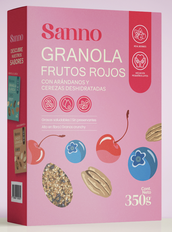 Sanno Granola Frutos del Bosque 350 gr