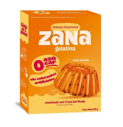Zana Gelatina Sabor Naranja 50 gr