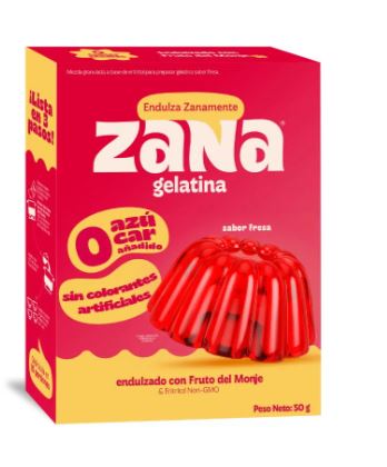 Zana Gelatina Sabor Fresa 50 gr