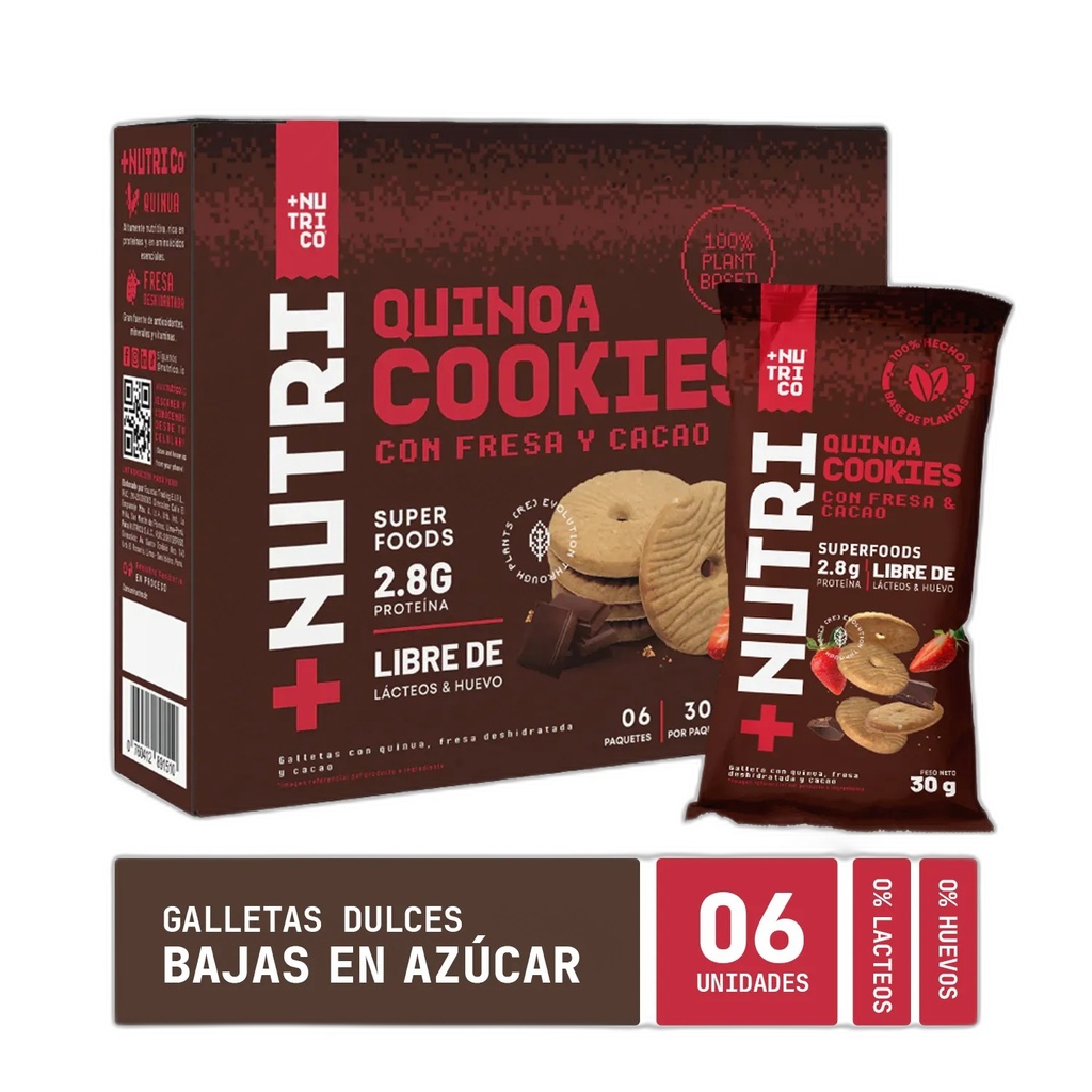 Nutri Co Galletas Cacao Fresa Caja 6 Und