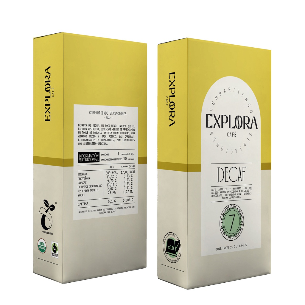 Explora Café Decaf 10und