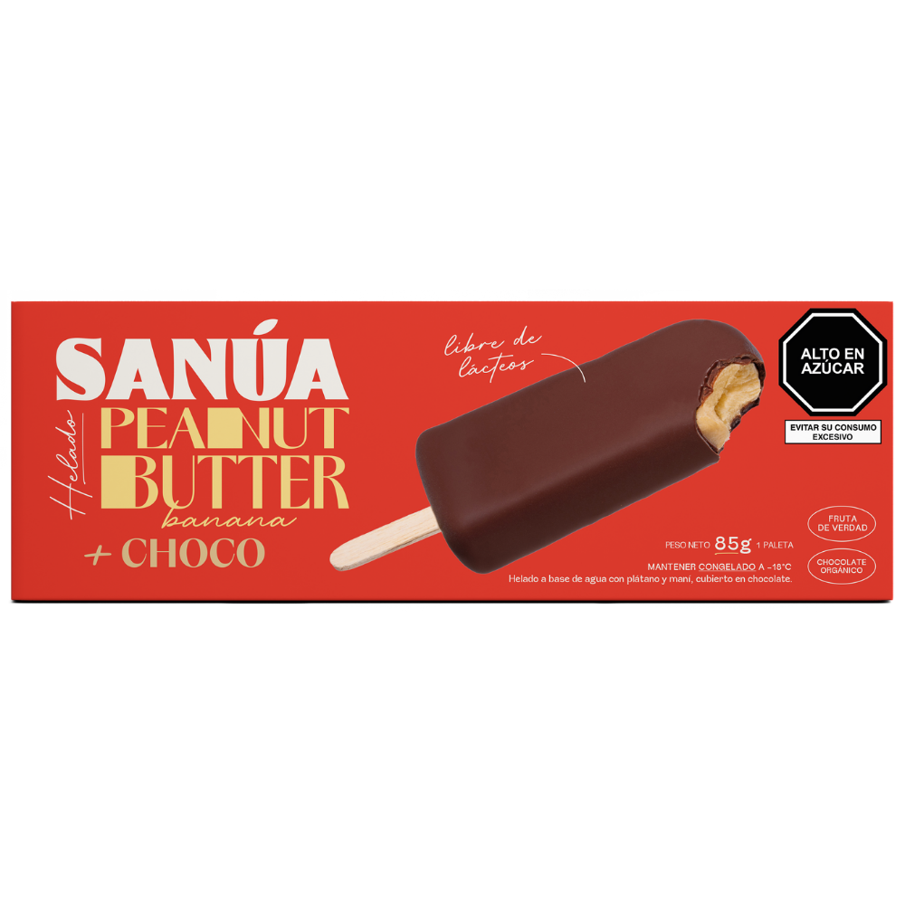 Sanua Paleta Platano Chocolate 85 gr