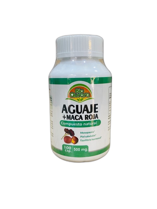 Bioaurora Capsulas Aguaje & Maca Roja 100 Und