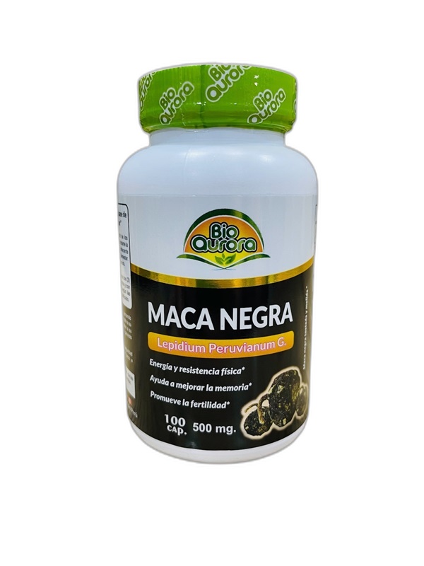 Bioaurora Capsulas Maca Negra 100 Und