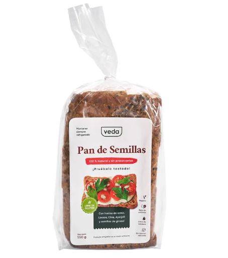 Veda Pan Semillas Sin Gluten 550 gr