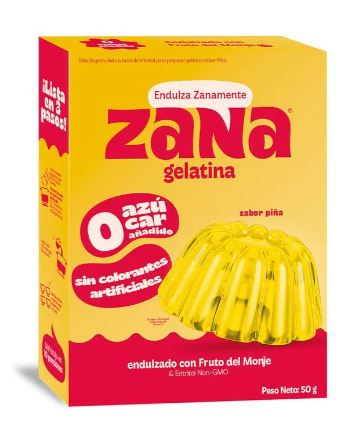 Zana Gelatina Sabor Piña 50 gr