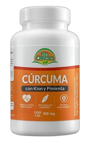 Bioaurora Capsulas Curcuma Kion & Pimienta 100 Und