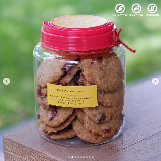 Barra Alquimia Galletas de Cranberries 16 Und