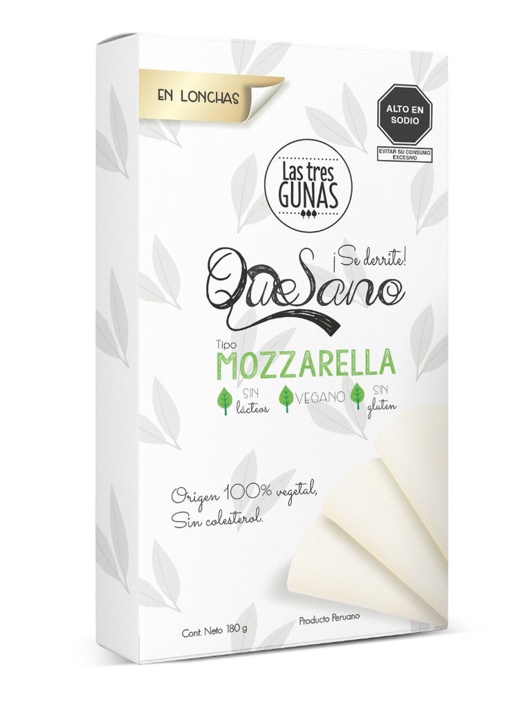 Las Tres Gunas QueSano Mozarella Laminas 180 gr