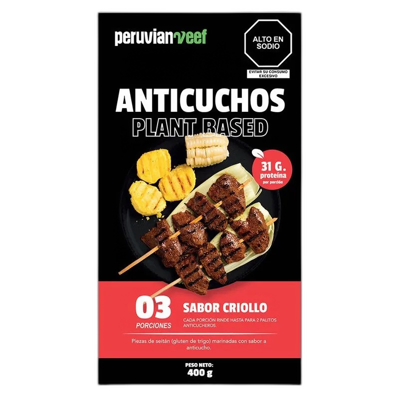Peruvian Veef Anticuchos Plant Based 400 gr
