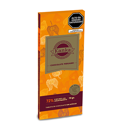 Kanka Chocolate 72% Con Aguaymanto Sin Azucar 70gr