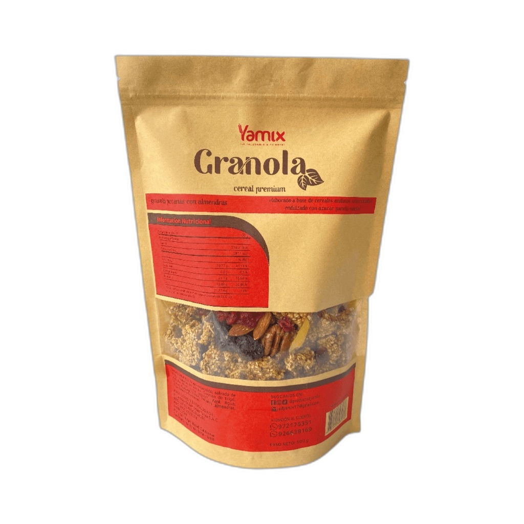 Yamix Granola Almendras Pecanas 500gr