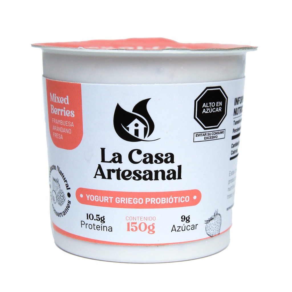 La Casa Artesanal Yogurt Griego Berries 150 Gr