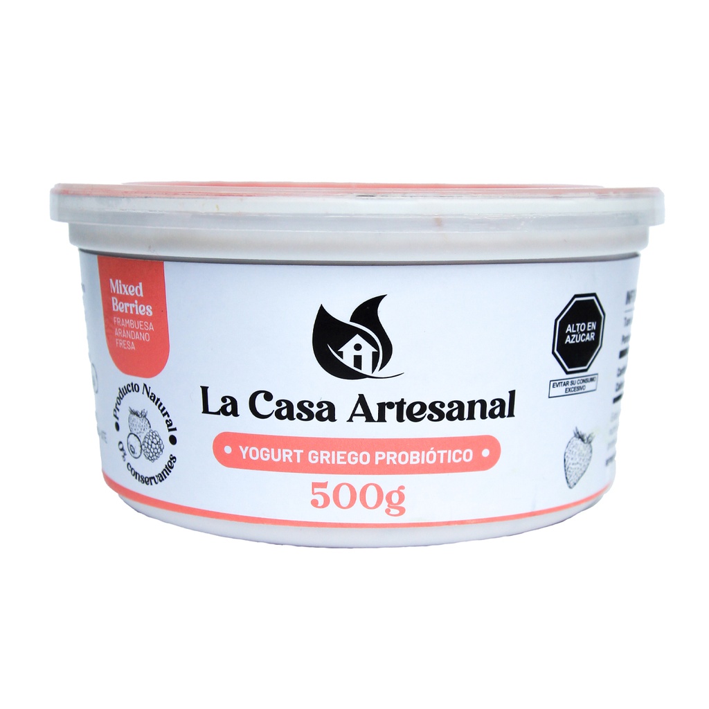 La Casa Artesanal Yogurt Griego Berries 500 Gr