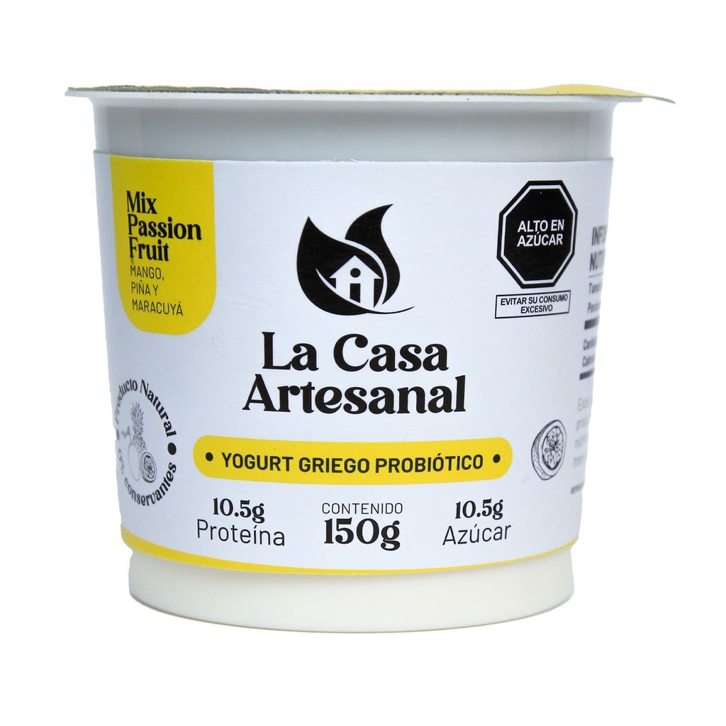 La Casa Artesanal Yogurt Griego Passion Fruit 150 Gr