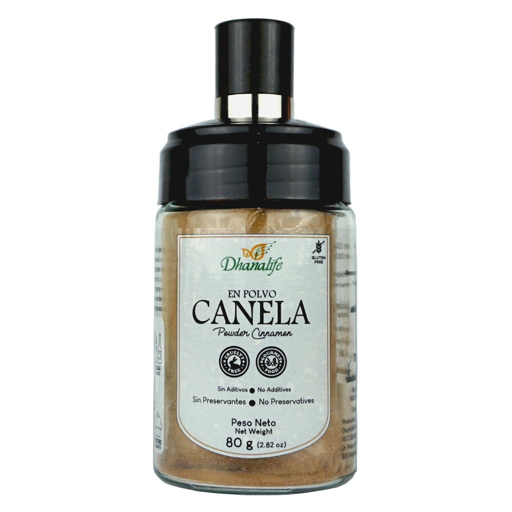 Dhanalife Canela en Polvo Vidrio 80 gr