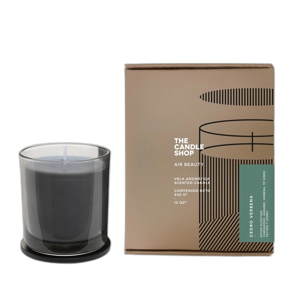 The Candle Shop Vela Grey M Cedro Verbena