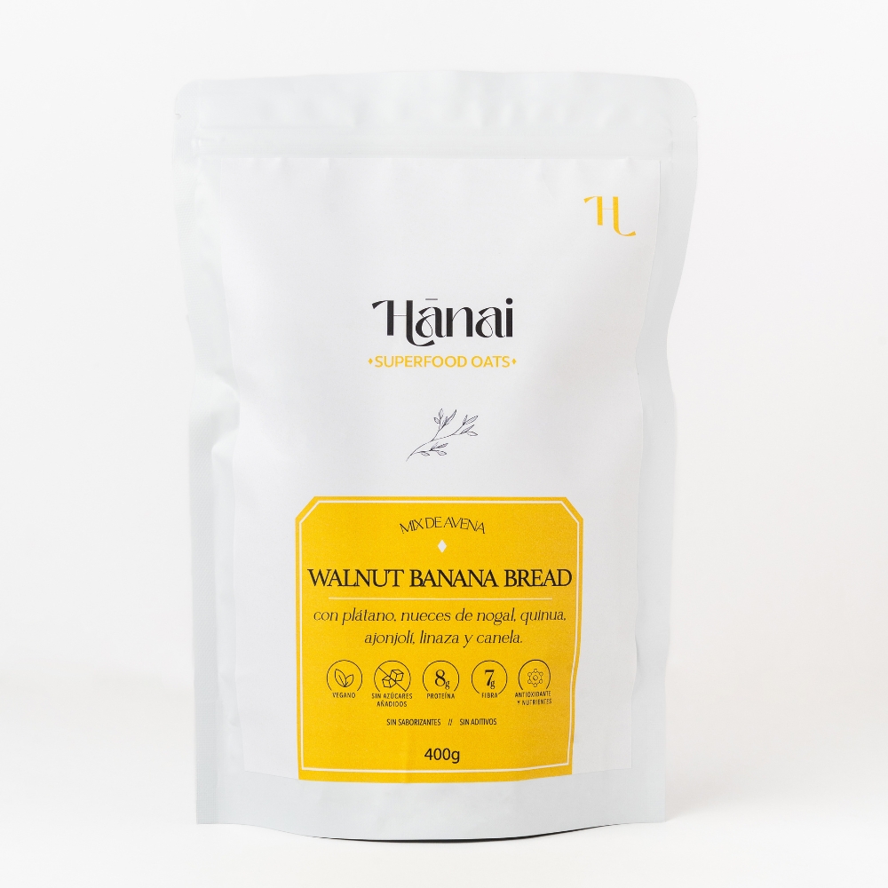 Hanai Mix de Avena Walnut Banana Bread 415gr