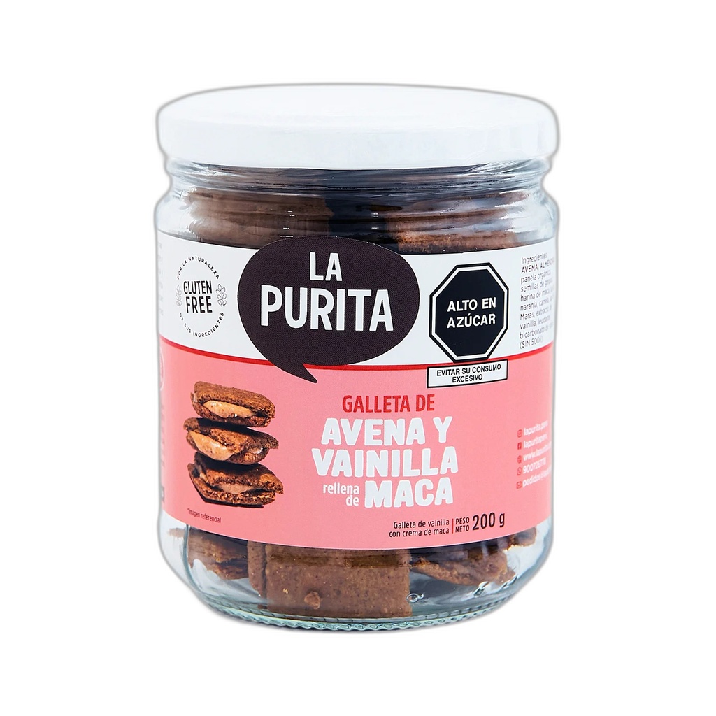 La Purita Galletas Vainilla & Maca 200 gr