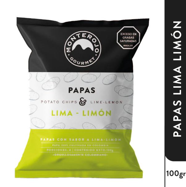 Monterojo Foods Papas Lima Limon 100 gr