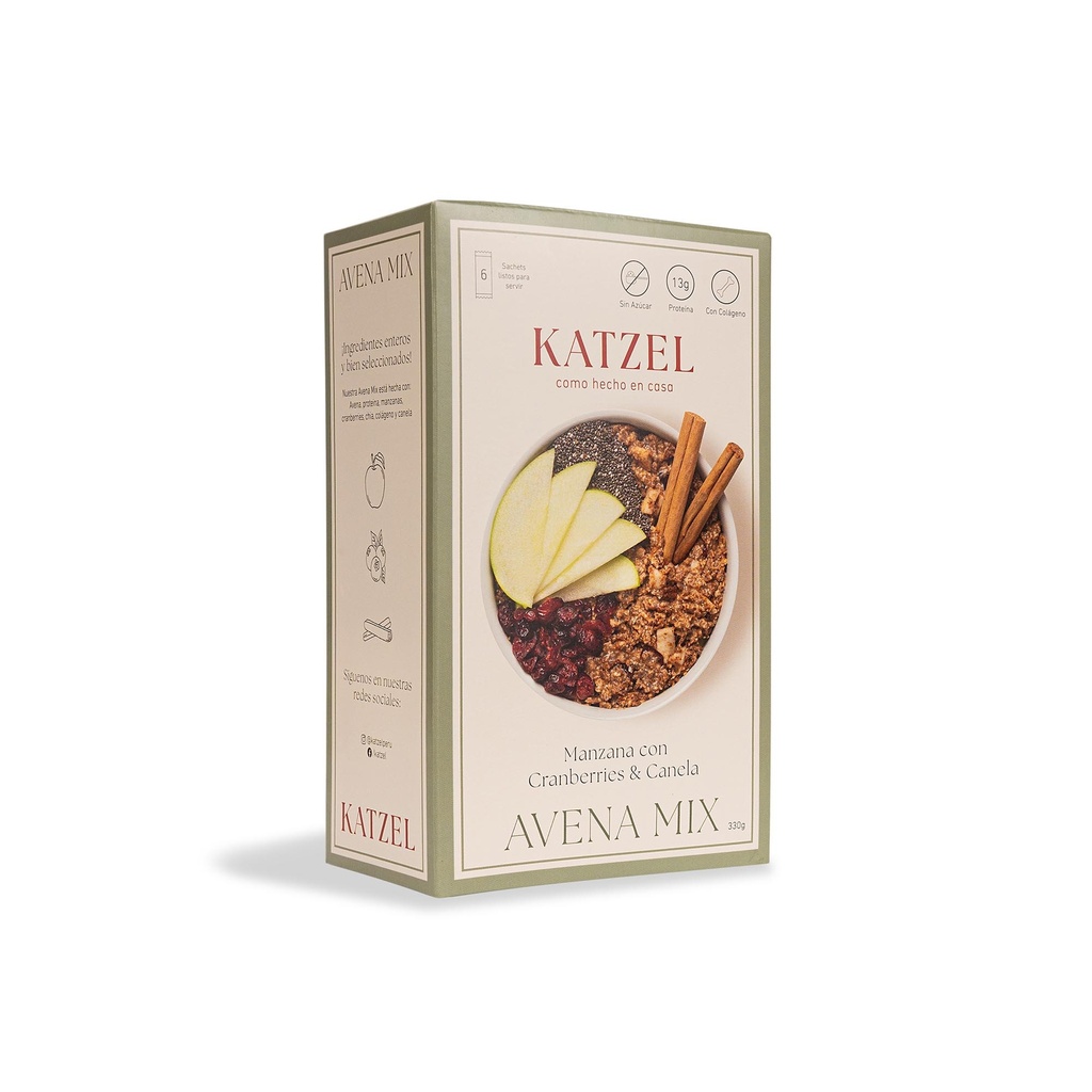 Katzel Avena mix Manzana Cranberries 330 gr