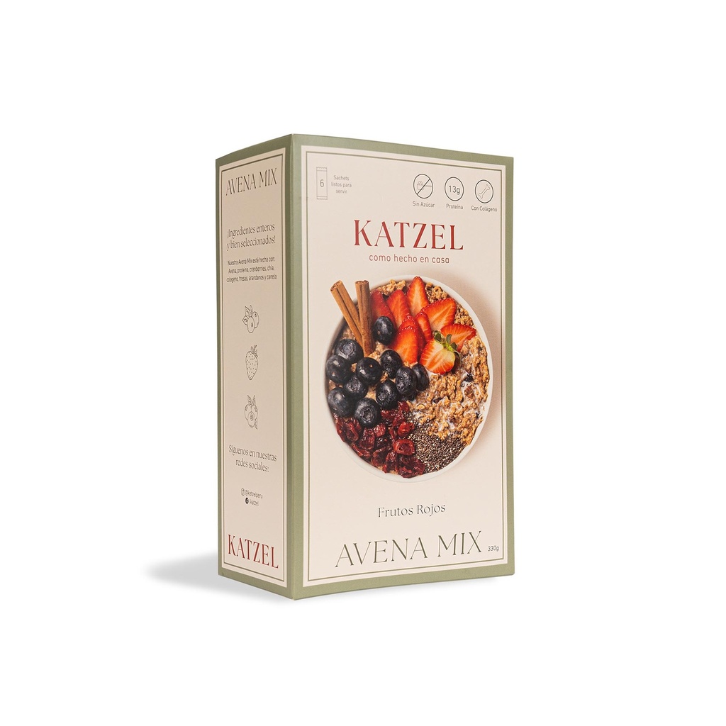 Katzel Avena Mix Frutos Rojos 330 gr