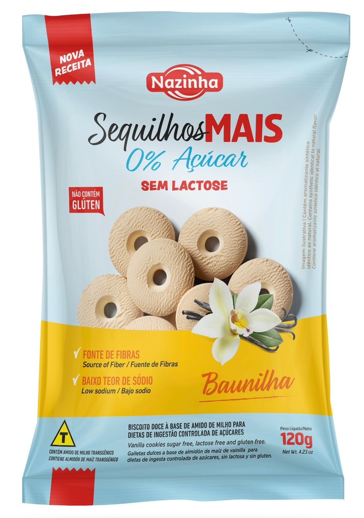 Nazinha Galletas sabor Vainilla S/Azucar 120gr