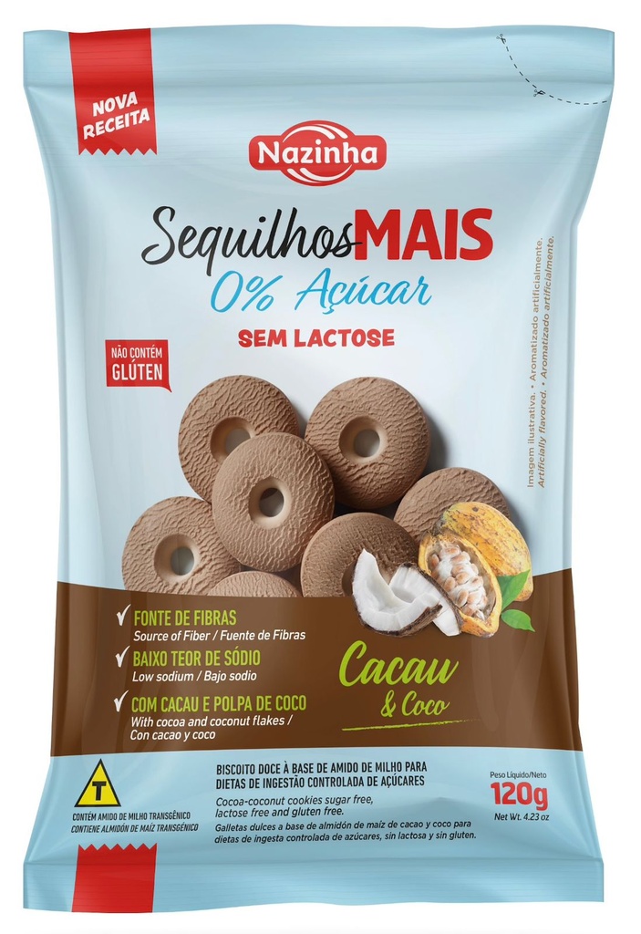 Nazinha Galletas sabor Cacao S/Azucar 120gr