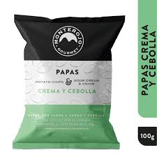 Monterojo Foods Papas Crema y Cebolla 100 gr
