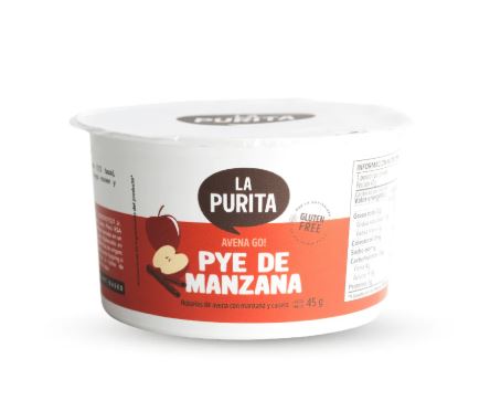 La Purita Avena Go Pye de Manzana 45 gr