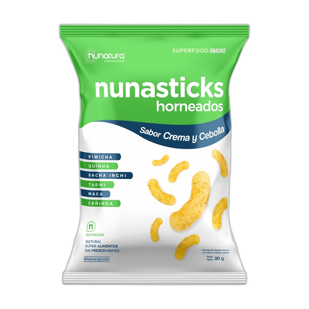 Nunasticks Sabor Crema y Cebolla 20 gr