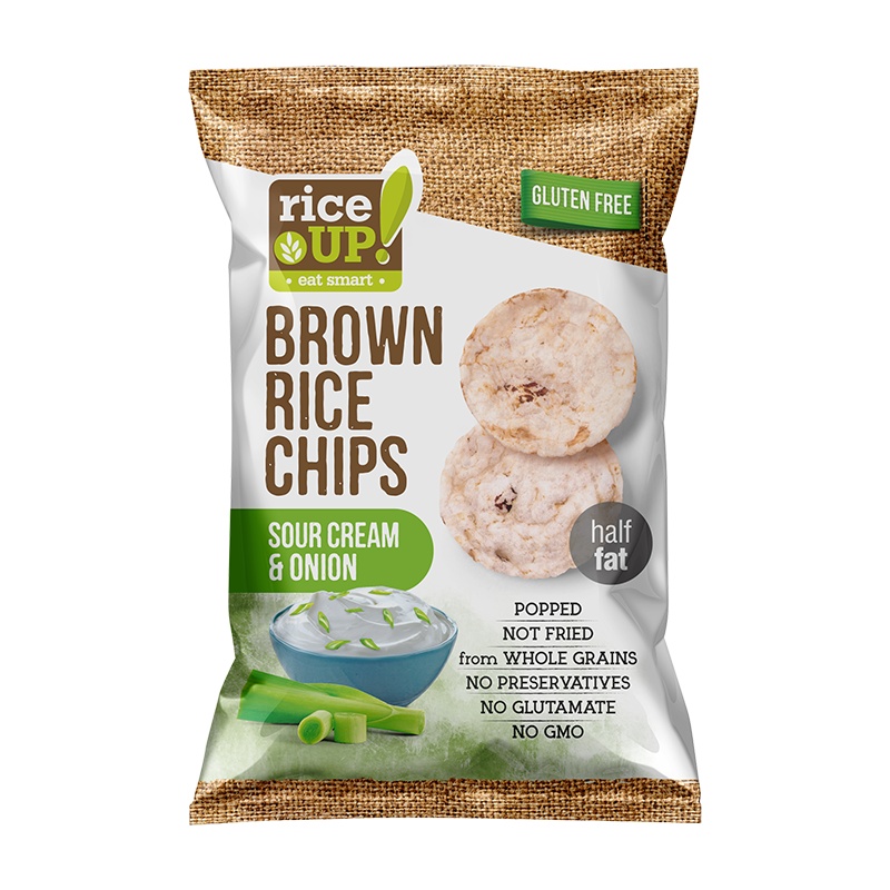 Rice Up Chips Arroz Sour Cream & Onion 60 gr