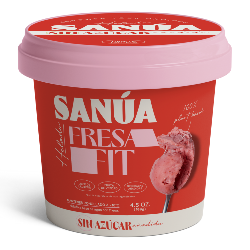 Sanua Helado Sin Azucar Fresa 4.5 oz