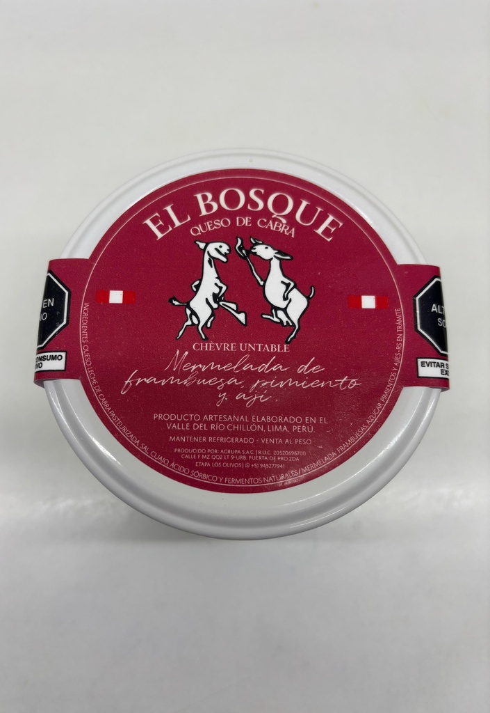 El Bosque Queso de Cabra Untable Frambuesa 190 gr