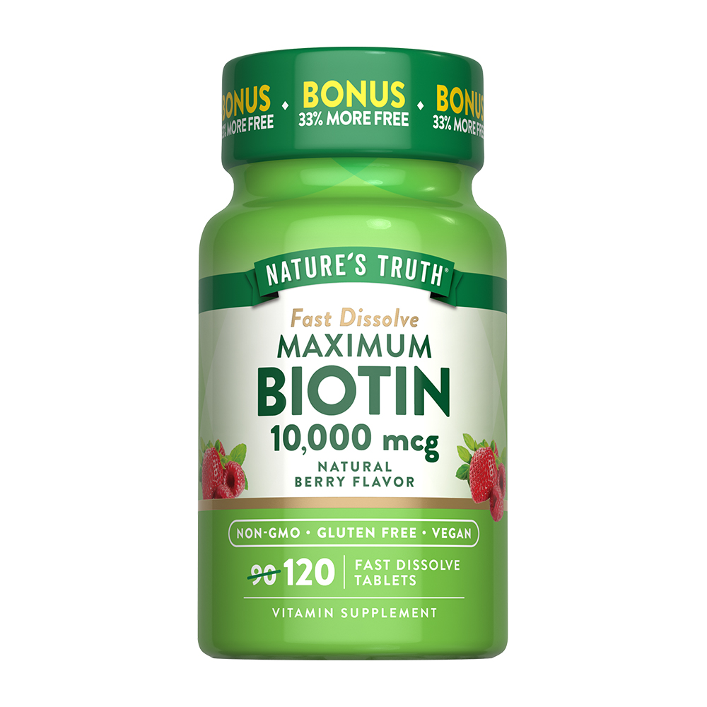 Nature's Truth Biotin 10,000 Mcg Bonus 120 und