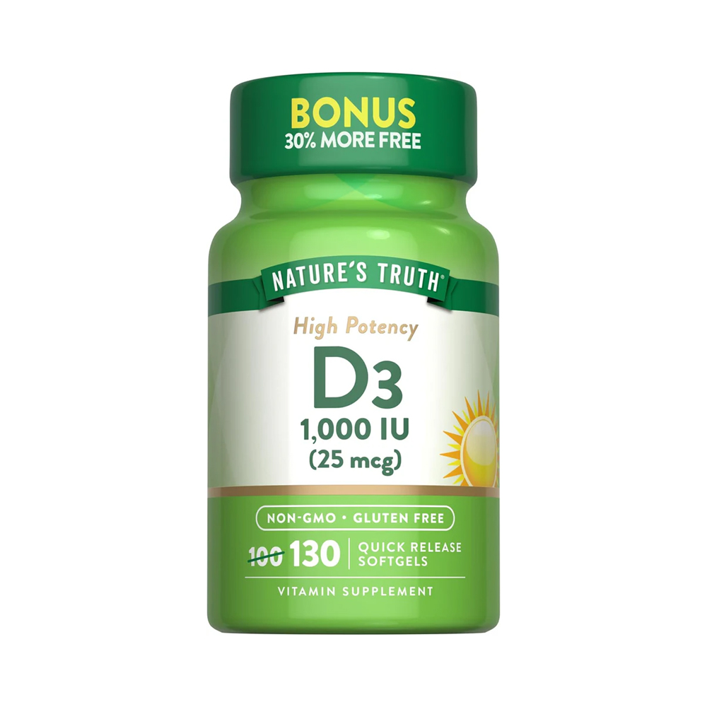 Nature's Truth Vitamin D3 1,000 Iu Bonus 130 und