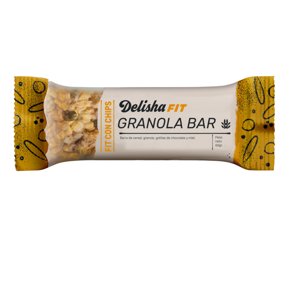 Delisha Fit Barra Granola Fit Con Chips 60 gr