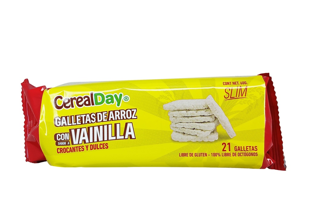 Cereal Day Galleta De Arroz, Sabor Vainilla 60 gr