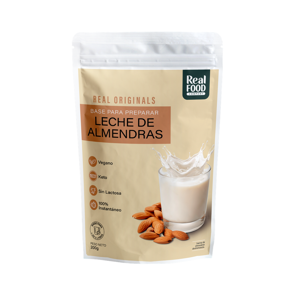 Real Food Leche de almendras 200 gr