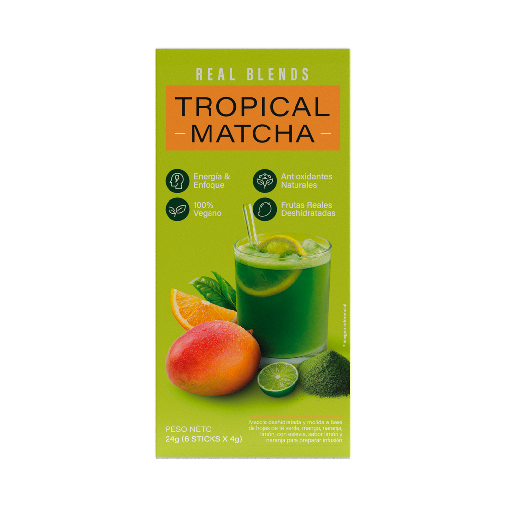 Real Food Tropical Matcha Caja 6 Und