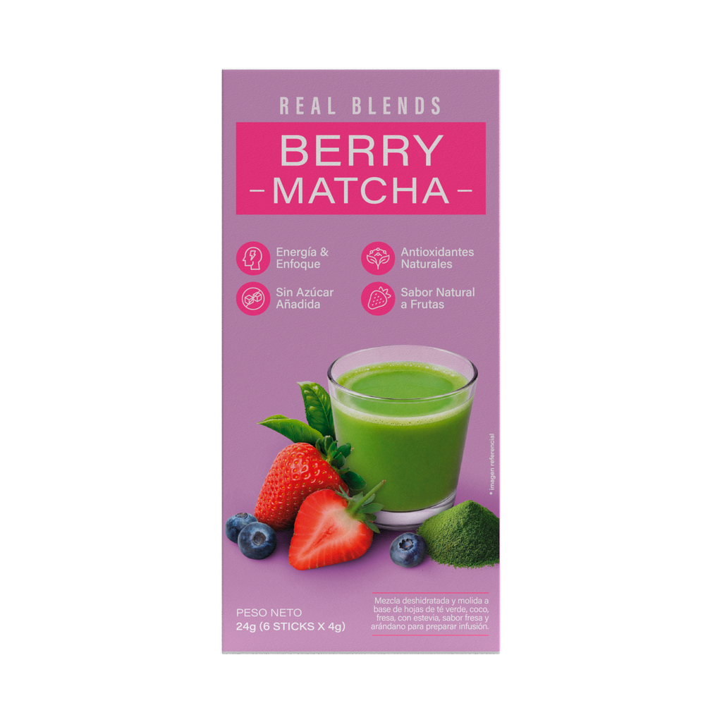 Real Food Berry Matcha Caja 6 Und