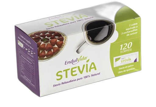 [7755709000037] Endulvida Stevia Caja 120 Und