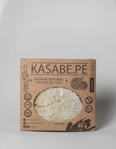 [7750441330039] Kasabe Galleta De Yuca Ajo y Oregano 80 gr