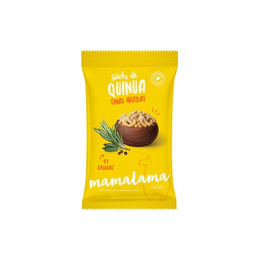 [7758879000340] Mamalama Sticks Quinua Finas Hierbas 20 gr