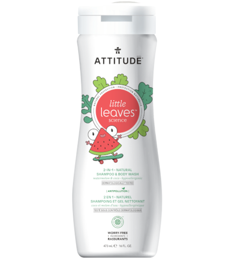 [626232110173] Attitude Shampoo y Gel de Baño Sandia Coco 240 ml