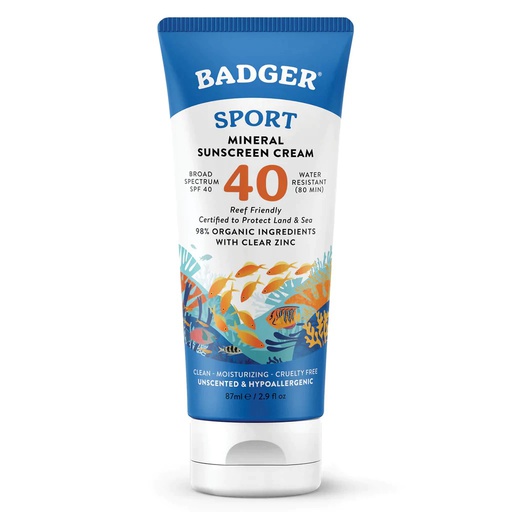 [634084471434] Badger Sunscreen Sport SPF 40 87 ml